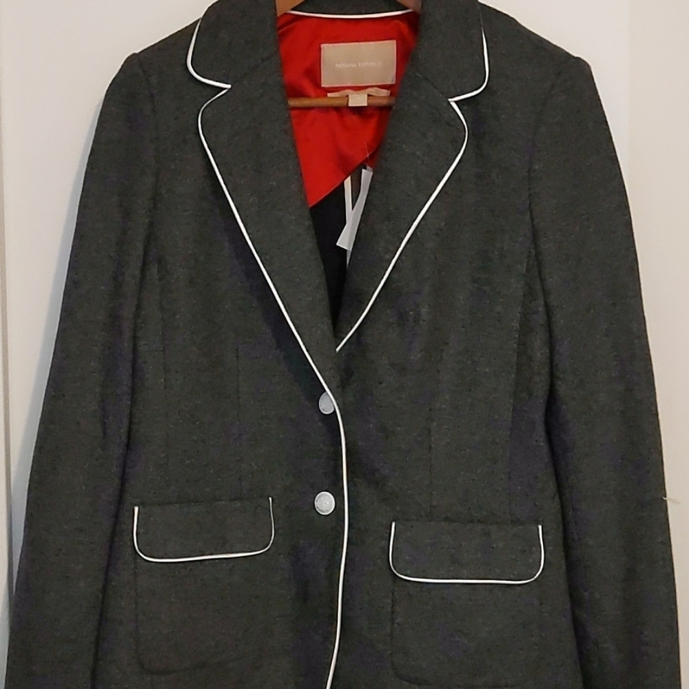 NWT BR Charcoal Knit jacket size 12